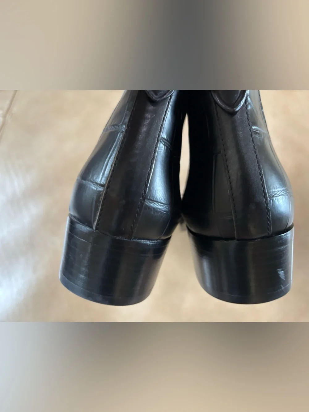 Coach Black Suffolk patchwork Leather Women's Ankle Boot with Textured Panel